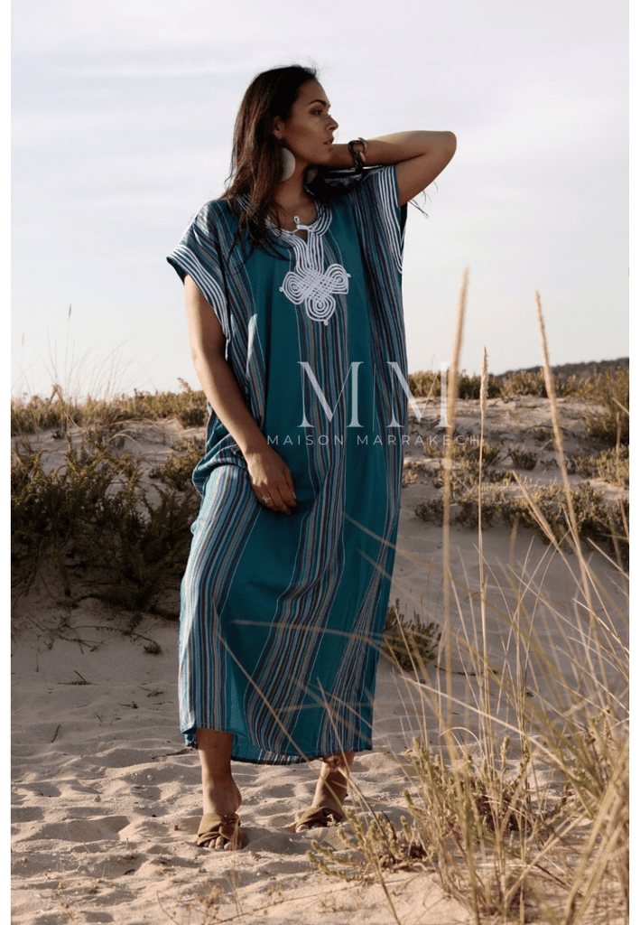 Blue Bedouin Kaftan Caftan & Loungewear,Blue Bedouin Kaftan Caftan & Loungewear