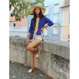 Marrakech Blue Gold Embroidery Tunic-Moroccan Tunic,Marrakech Blue Gold Embroidery Tunic-Moroccan Tunic