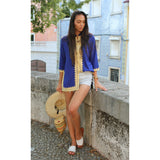 Marrakech Blue Gold Embroidery Tunic-Moroccan Tunic,Marrakech Blue Gold Embroidery Tunic-Moroccan Tunic