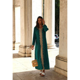 Green Beige Karima Kaftan Caftan-Moroccan Kaftan,Green Beige Karima Kaftan Caftan-Moroccan Kaftan