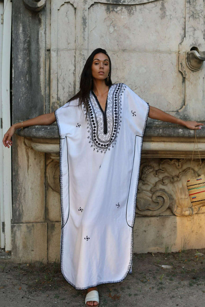 White Berber Moroccan Kaftan,White Berber Moroccan Kaftan