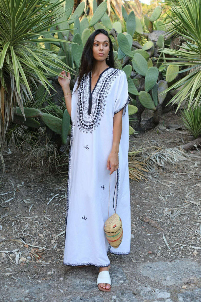 White Berber Moroccan Kaftan,White Berber Moroccan Kaftan