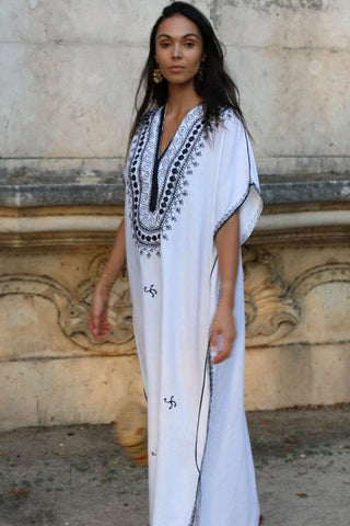 White Berber Moroccan Kaftan,White Berber Moroccan Kaftan