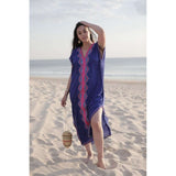 Blue Zahra Boho Trendy Kaftan-Moroccan kaftan - Maison De Marrakech