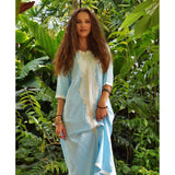 Baby Blue Karima Kaftan Caftan-Moroccan Kaftan - Maison De Marrakech