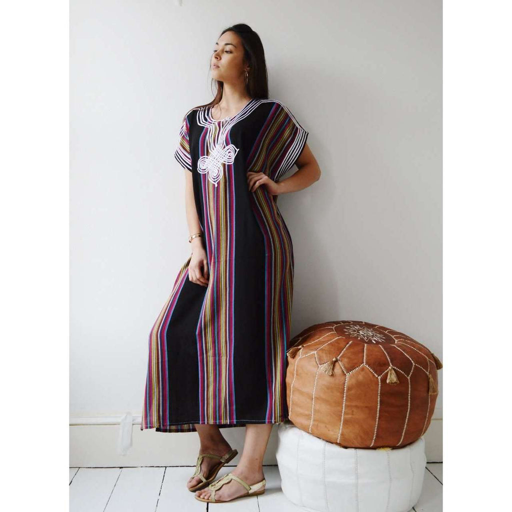 Black Resort Caftan Bedoin Style - Maison De Marrakech