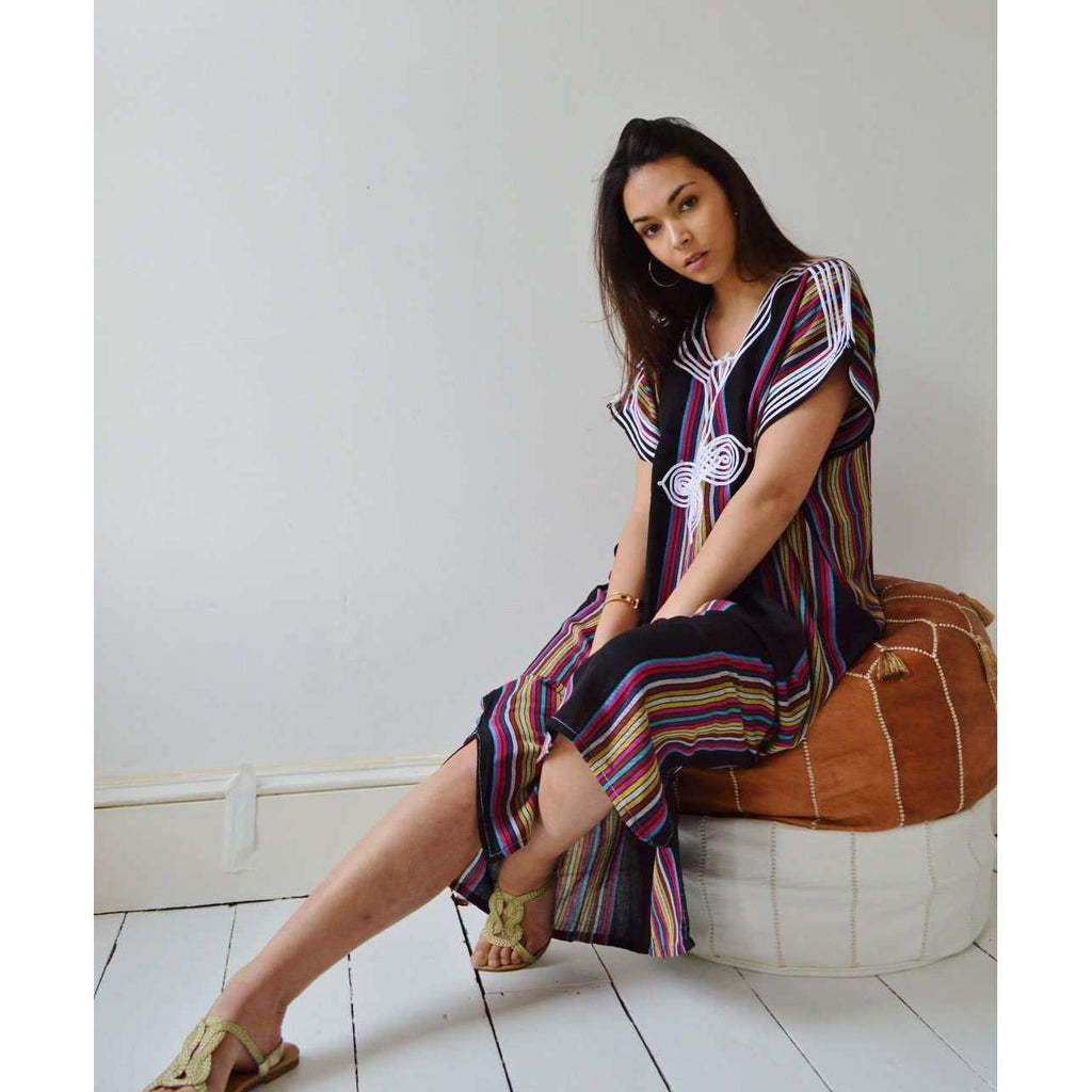 Black Resort Caftan Bedoin Style - Maison De Marrakech