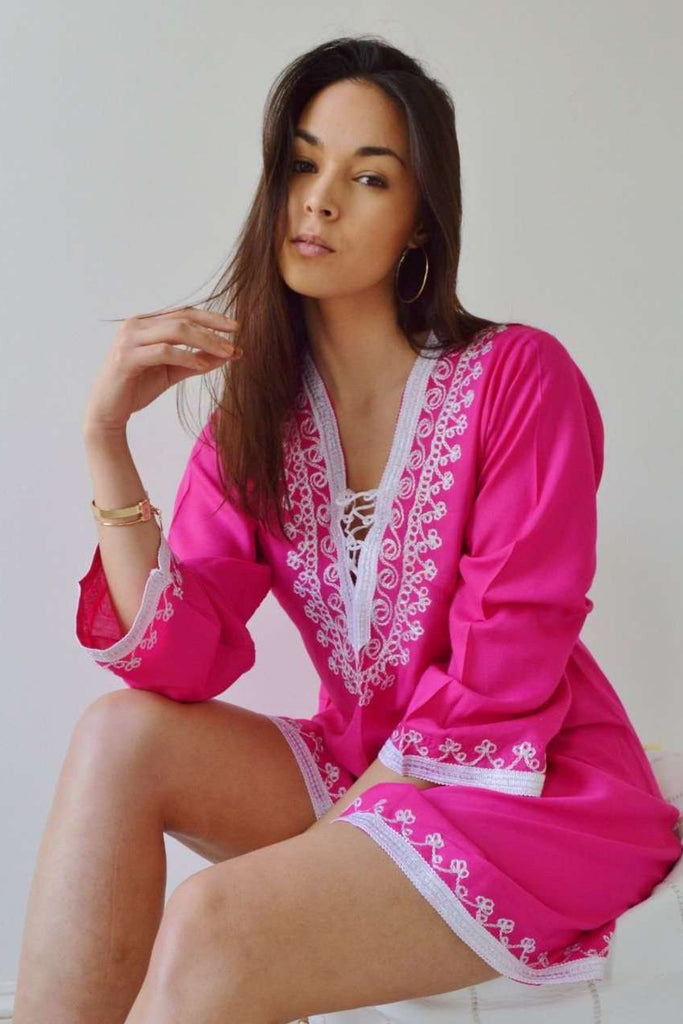 Pink Traditional Marrakech Tunic - Maison De Marrakech