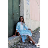 Light Blue Mariam Resort Lounge Kaftan Caftan- Moroccan Kaftan, Vacation, Holiday dress,Light Blue Mariam Resort Lounge Kaftan Caftan- Moroccan Kaftan, Vacation, Holiday dress