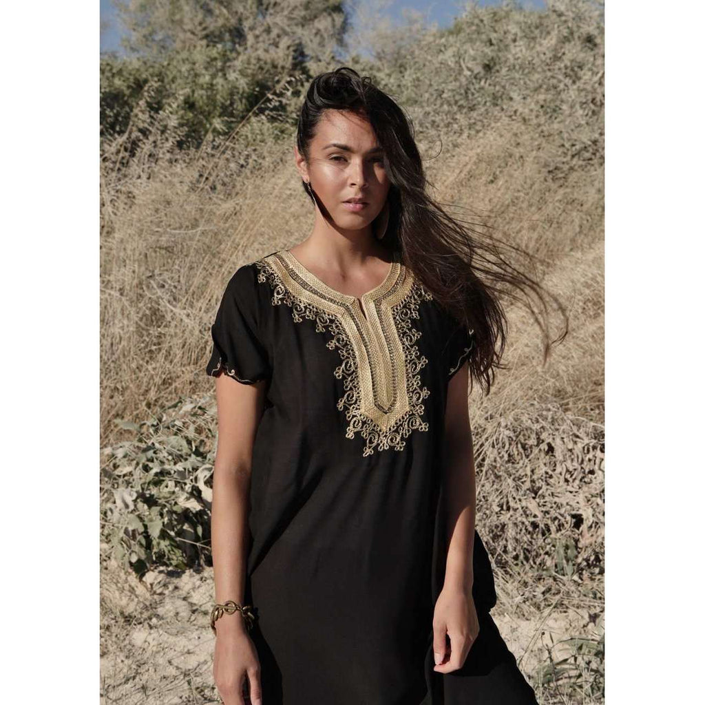 Black Gold Fez Kaftan Caftan & Loungewear,Black Gold Fez Kaftan Caftan & Loungewear