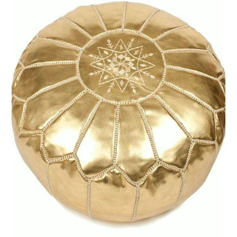 Gold Moroccan Ottoman Pouf - Maison De Marrakech