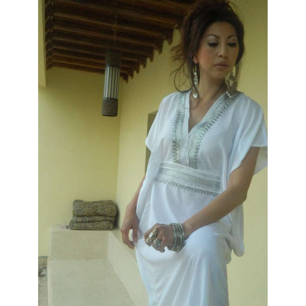 Caftan Kaftan Marine-White - Maison De Marrakech