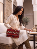 Moroccan Red Multi Colour Kilim Hand Clutch No.5 - Maison De Marrakech
