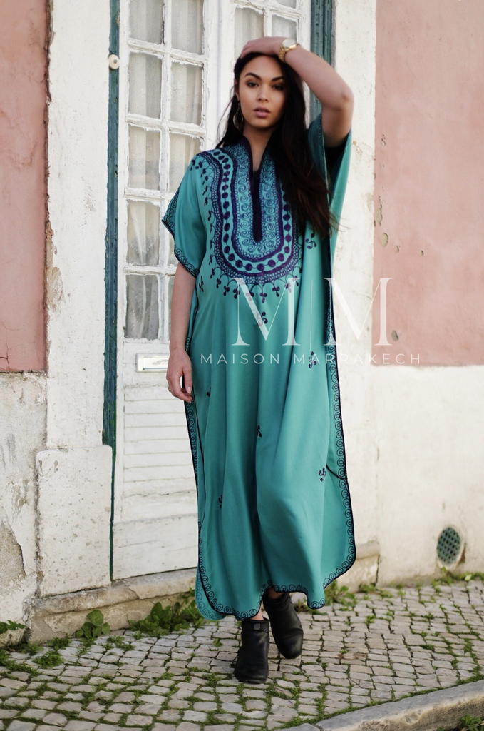 Turquoise Blue Berber Kaftan