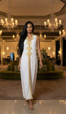 White Non Sleeve Kaftan -Kenza Style - Maison De Marrakech
