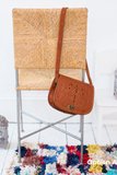 Moroccan Tan Leather Crossbody Satchel