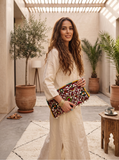 Moroccan Red Multi Colour Kilim Hand Clutch.no.2 - Maison De Marrakech