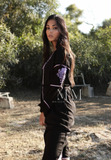 Adriana Black Moroccan Cotton Embroidery Kaftan Caftan