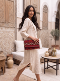 Moroccan Red Multi Colour Kilim Hand Clutch No.5 - Maison De Marrakech
