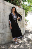 Black White Caftan Kaftan Nadia Maxi Dress-moroccan kaftan,Black White Caftan Kaftan Nadia Maxi Dress-moroccan kaftan