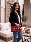 Moroccan Red Multi Colour Kilim Hand Clutch No.5 - Maison De Marrakech