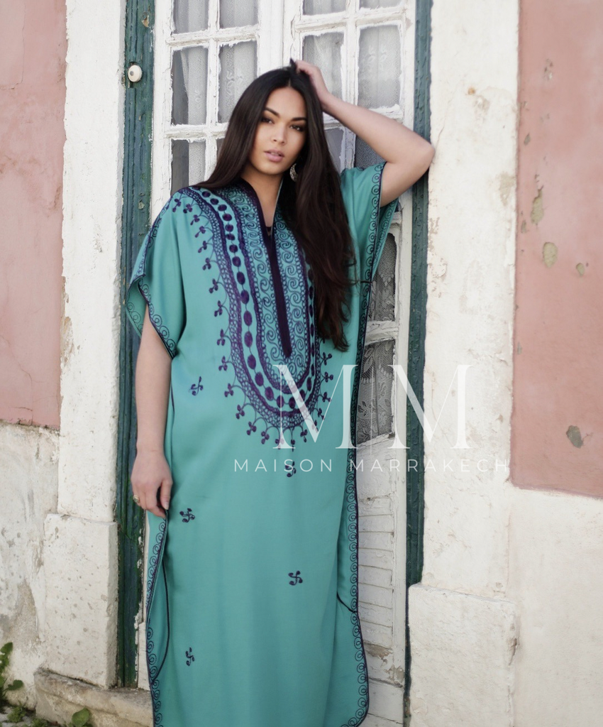 Turquoise Blue Berber Kaftan