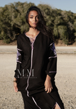 Adriana Black Moroccan Cotton Embroidery Kaftan Caftan