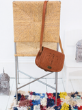 Moroccan Tan Leather Crossbody Satchel