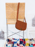Moroccan Tan Leather Crossbody Satchel