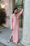 Champagne Pink Embroidered Moroccan Aisha Kaftan- Moroccan Kaftan,Champagne Pink Embroidered Moroccan Aisha Kaftan- Moroccan Kaftan