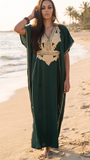 Dark Green Gold Marrakech Kaftan Caftan & Loungewear