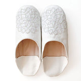 White Moroccan Les Etolie Babouche Slippers