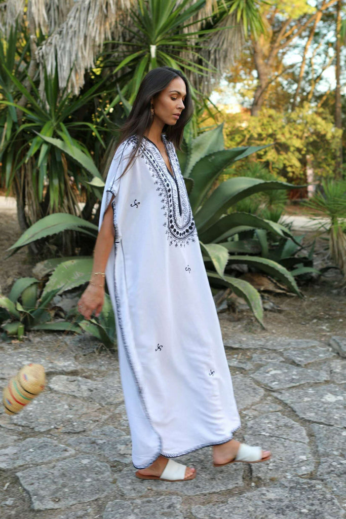 White Berber Moroccan Kaftan,White Berber Moroccan Kaftan