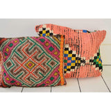 Berber Pattern Kilim Cushions-lumbar, vintage cushions No. 22 - Maison De Marrakech