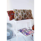 Berber Pattern Kilim Cushions-lumbar, vintage cushions No. 29 - Maison De Marrakech