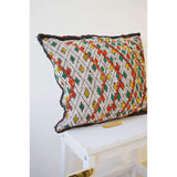Berber Pattern Kilim Cushions-lumbar, vintage cushions No. 36 - Maison De Marrakech