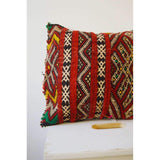 Berber Pattern Kilim Cushions-lumbar, vintage cushions No. 39 - Maison De Marrakech