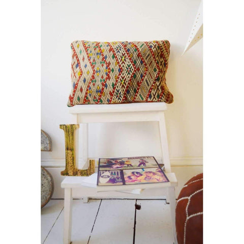 Berber Pattern Kilim Cushions-lumbar, vintage cushions No. 40 - Maison De Marrakech