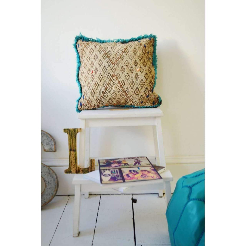 Copy of Berber Pattern Kilim Cushions-lumbar, vintage cushions No. 32 - Maison De Marrakech