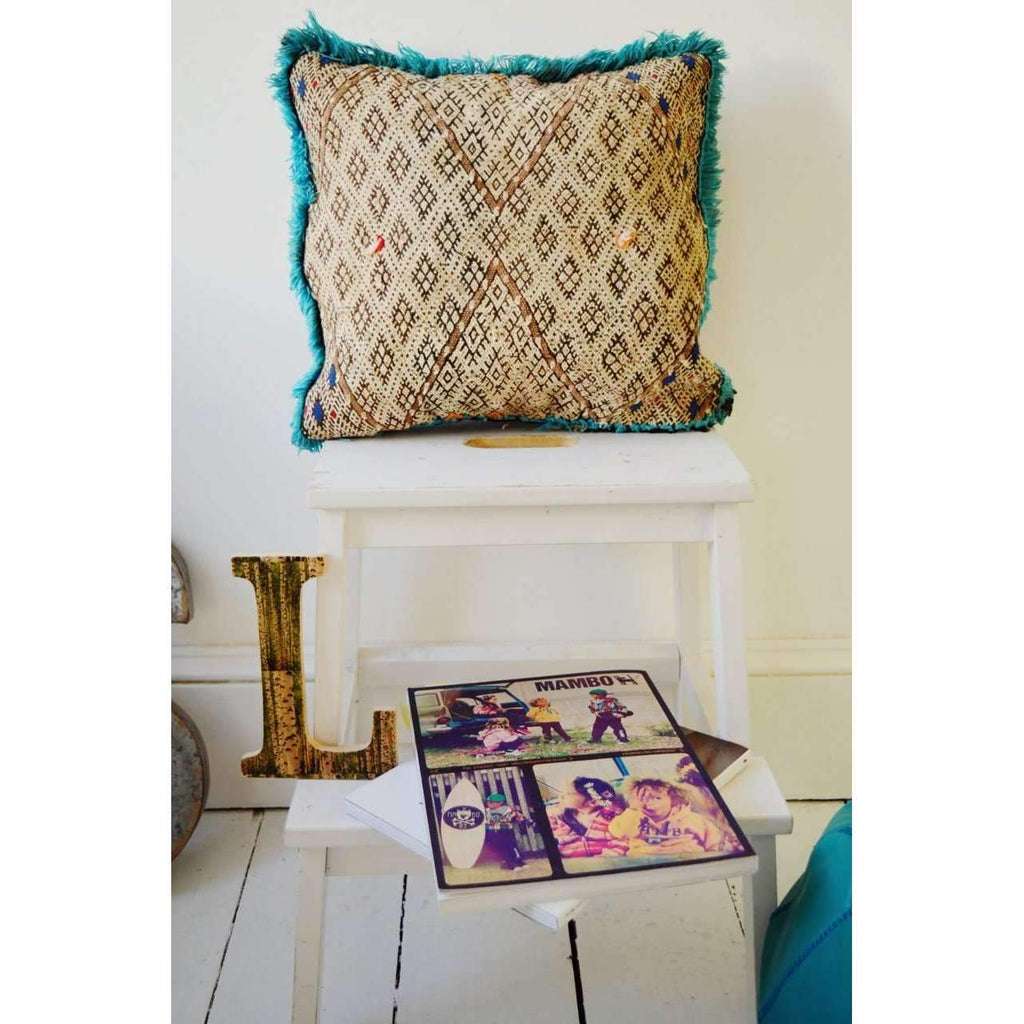 Copy of Berber Pattern Kilim Cushions-lumbar, vintage cushions No. 32 - Maison De Marrakech