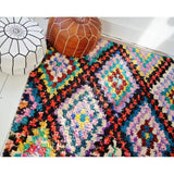 FREE SHIPPING>>Vintage Moroccan Boucherouite Rug, Beni Ouirain Rug,Moroccan Rug,Bohemian Rugs 60x99'' - Maison De Marrakech