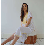White Kaftan Maxi Dress Marrakech Style,White Kaftan Maxi Dress Marrakech Style