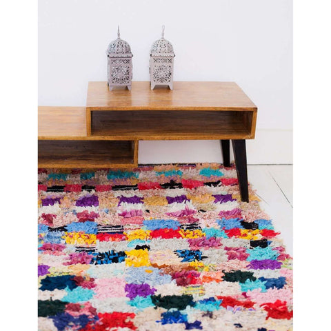 Berber Boucherouite Moroccan Hand woven Carpet - Maison De Marrakech