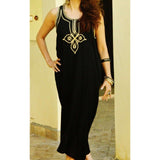 Resort Non-Sleeve Black Kaftan Agadir Style - Maison De Marrakech