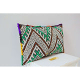Berber Pattern Kilim Cushions-lumbar, vintage cushions No. 7 - Maison De Marrakech