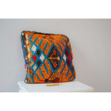 Berber Pattern Kilim Cushions-lumbar, vintage cushions No. 9 - Maison De Marrakech