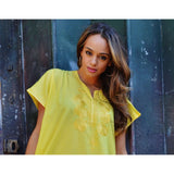 Yellow Madeira Long Kaftan- Perfect for Resort wear, Beach wear, loungewear - Maison De Marrakech