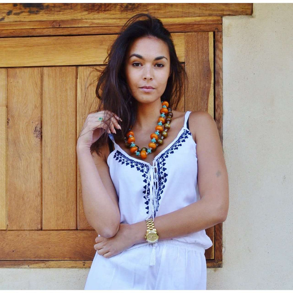 Marrakech White Karima Boho Jumpsuit - Maison De Marrakech