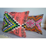 Berber Pattern Kilim Cushions-lumbar, vintage cushions No.2019C - Maison De Marrakech