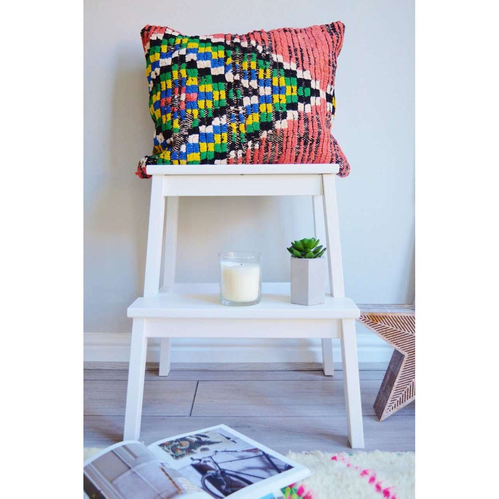 Berber Pattern Kilim Cushions-lumbar, vintage cushions No.2019C